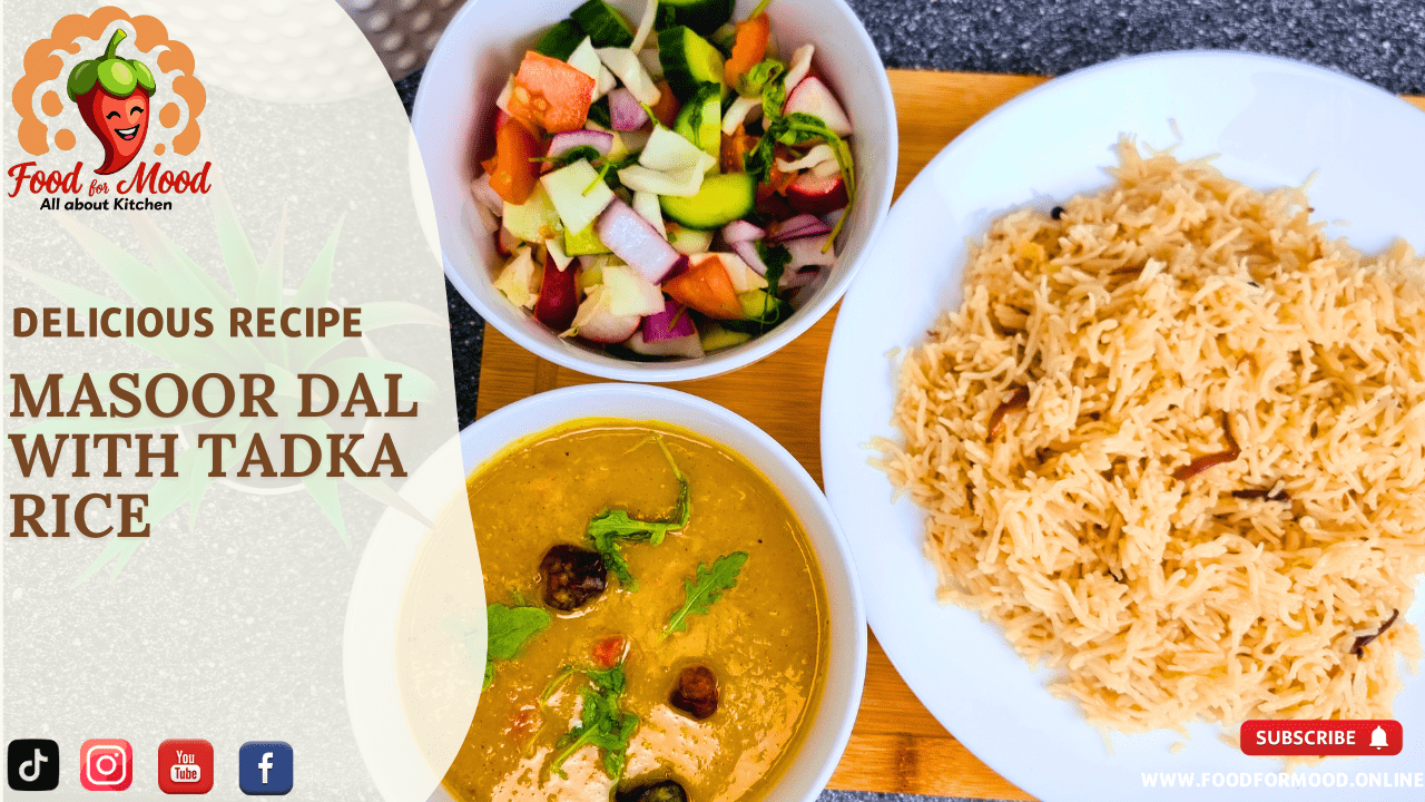 Masoor Dal (Red Lentil Curry) with Tarka Rice